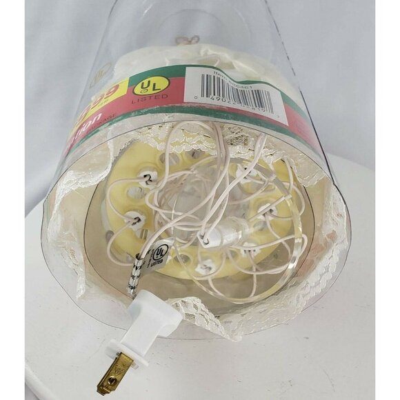 Vintage Joy Brite 10 Light Angel 9" Tree Top Table Decoration Porcelain Head - Picture 11 of 12